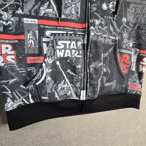 Star Wars Hoodie Large AOP Full Zip Lucas Film Comic Book Covers Marvel (E89) - Picture 5 of 10